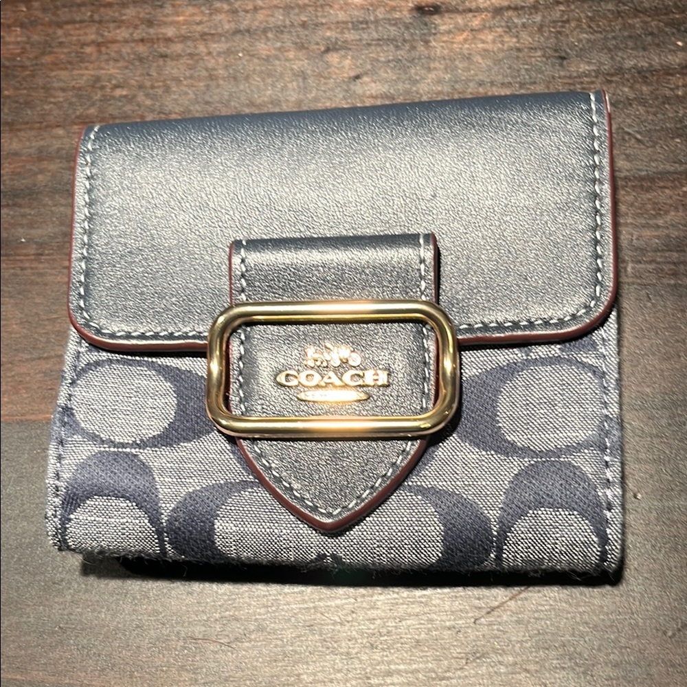 Coach 4” x 4” Blue and Gold Key Card Holder